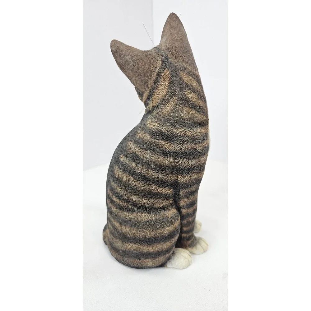 Danbury Mint Purrfect Portrait Tabby Cat Figurine‎ Green Eyes Decor Realistic